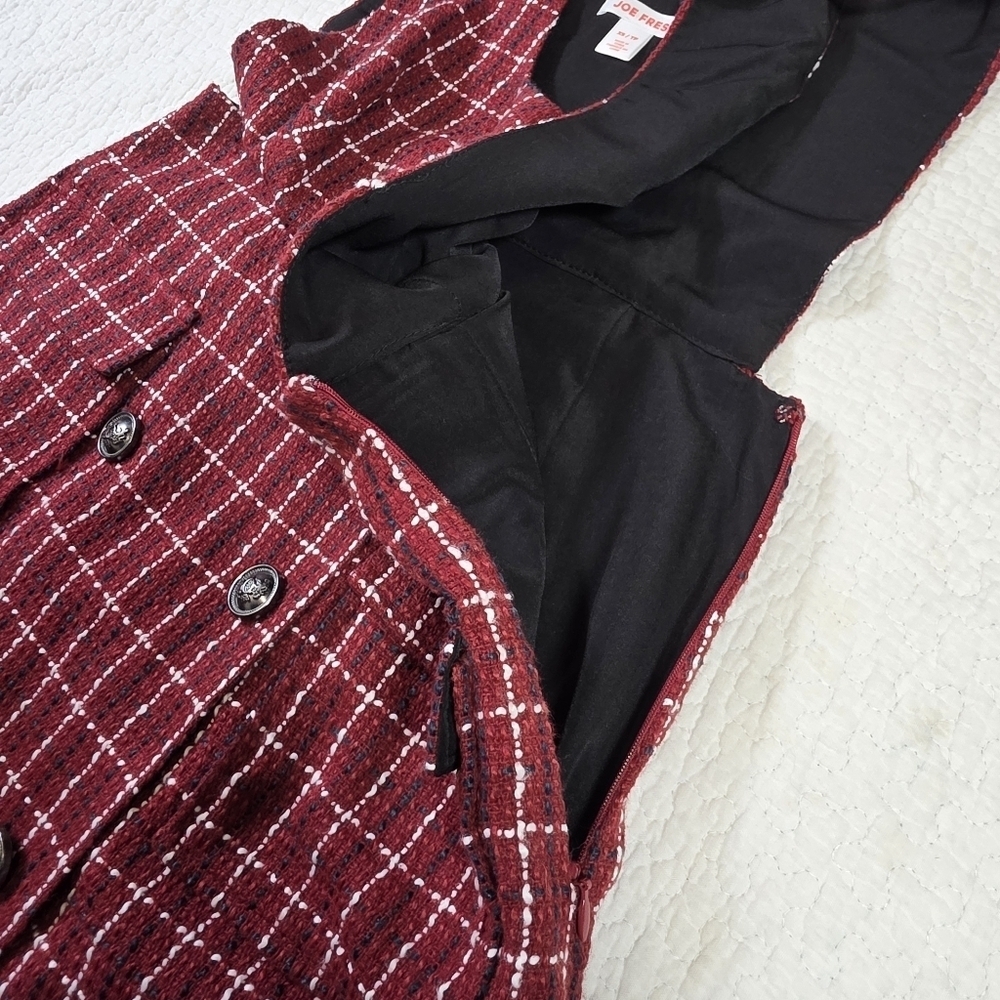 Joe Fresh Red Plaid Jacket & Skirtall Dress Set - Picture 10 of 16
